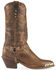 Image #4 - Abilene Women's Distressed Harness Western Boots - Pointed Toe, Tan, hi-res
