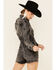 Rock & Roll Denim Women's Fringe Denim Romper, Black, hi-res