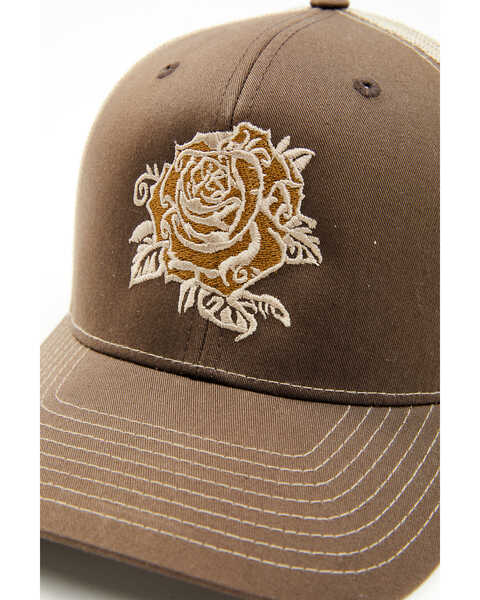 Oil Field Hats Men's Brown & Khaki Texas Rose Ball Cap, Brown, hi-res
