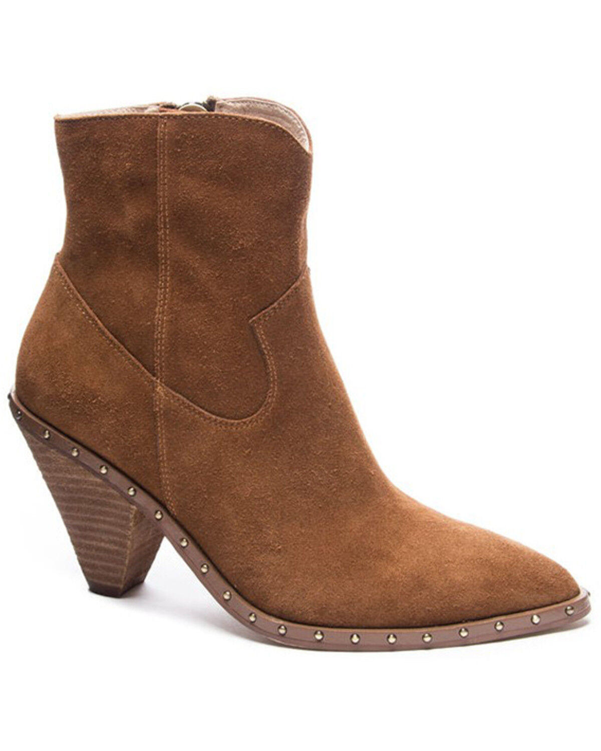 Image #1 - Chinese Laundry Women's Ramble Split Suede Fashion Booties - Snip Toe, Brown, hi-res