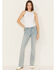 Hooey by Rock & Roll Denim Women's Light Wash Mid Rise Extra Stretch Bootcut Jeans, Light Wash, hi-res