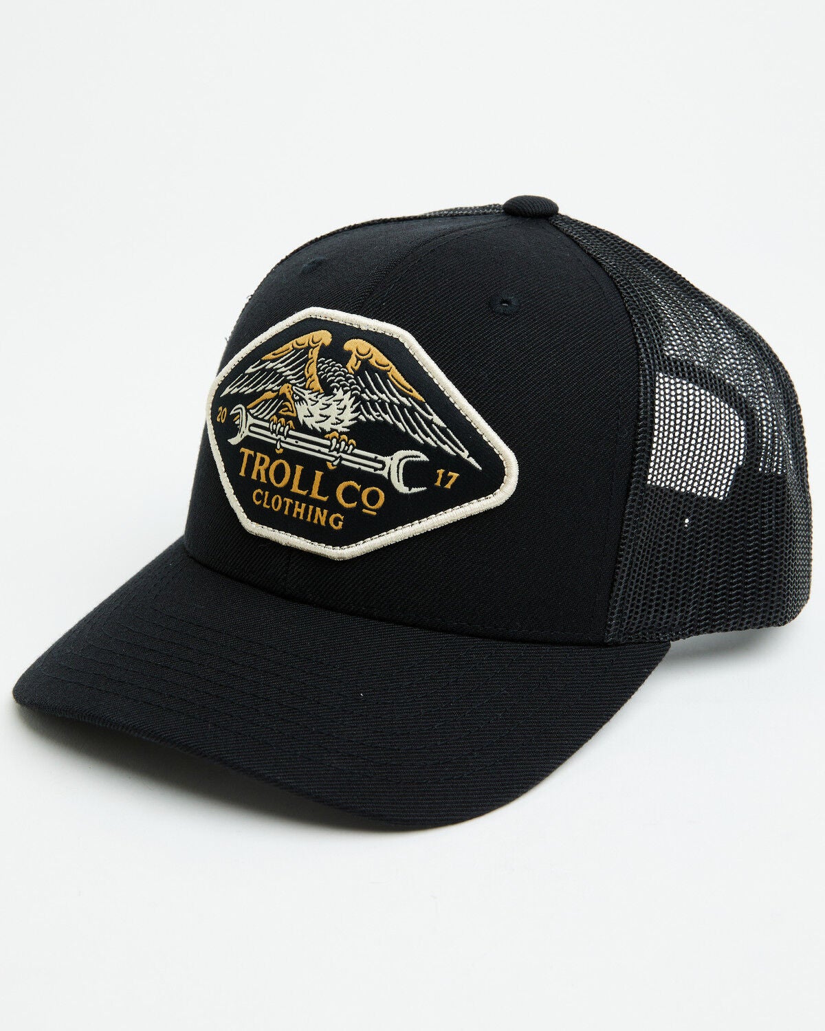 Image #1 - Troll Co Men's Wing Spanner Ball Cap, Black, hi-res