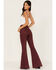 Image #4 - Shyanne Women's High Rise Flare Jeans, Wine, hi-res