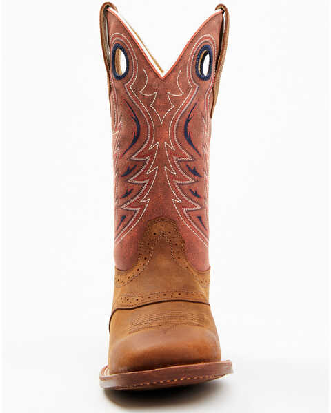 Image #4 - RANK 45® Men's Warrior Xero Gravity Western Performance Boots - Broad Square Toe, Red, hi-res