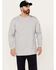 Image #2 - Ariat Men's FR Born For This Long Sleeve Graphic Work T-Shirt, Grey, hi-res
