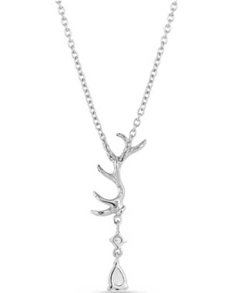 Image #2 - Montana Silversmiths Women's Kristy Titus Nature's Chandelier Necklace, Silver, hi-res