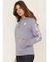 Image #2 - Carhartt Women's Relaxed Fit Midweight Logo Sleeve Graphic Hoodie, Lavender, hi-res