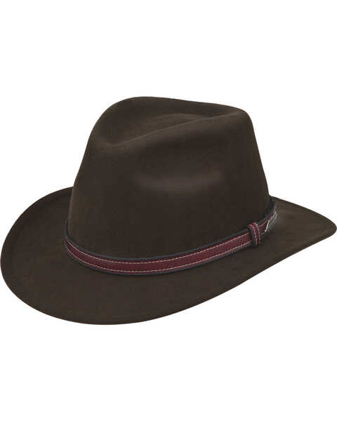 Black Creek Men's Felt Western Fashion Hat , Olive, hi-res