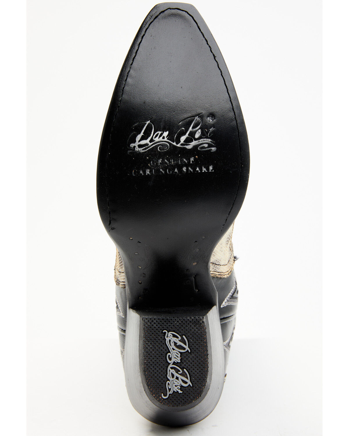 Image #7 - Dan Post Women's Karung Snake Exotic Western Boots - Snip Toe, Black, hi-res