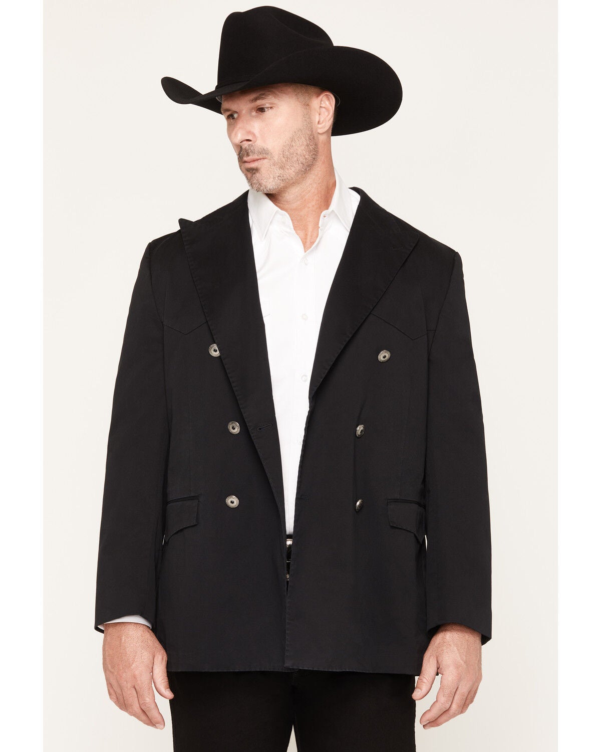Cody James Black 1978&reg; Double Breasted Chino Washed Blazer, Black, hi-res
