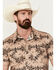 Image #2 - Rock & Roll Denim Men's Southwestern Print Short Sleeve Pearl Snap Stretch Western Shirt , Tan, hi-res