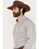 Image #2 - Cinch Men's Striped Print Tencel Long Sleeve Button-Down Western Shirt, White, hi-res