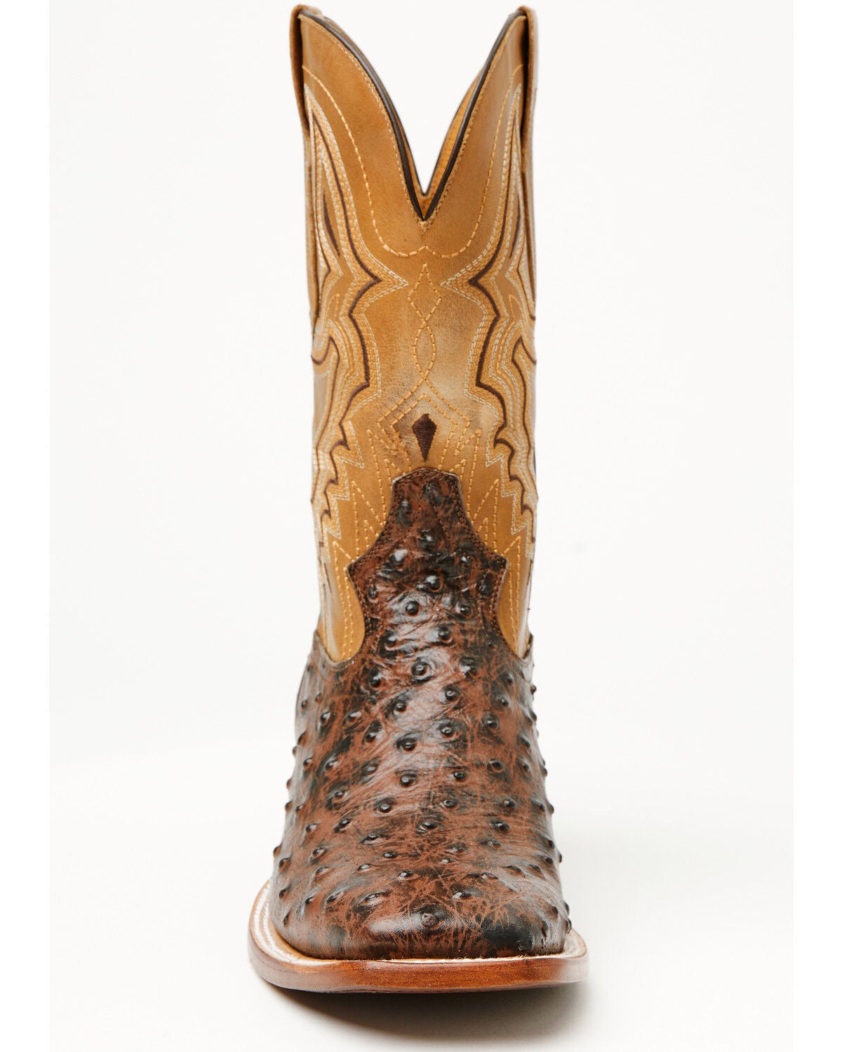 Image #4 - Cody James Men's Badlands Ostrich Print Western Boots - Broad Square Toe, Brown, hi-res