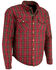 Image #6 - Milwaukee Performance Men's Aramid Reinforced Checkered Flannel Long Sleeve Biker Shirt, Black/red, hi-res