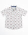 Image #1 - Cody James Toddler Boys' High Plains Southwestern Print Short Sleeve Snap Western Shirt , Light Blue, hi-res