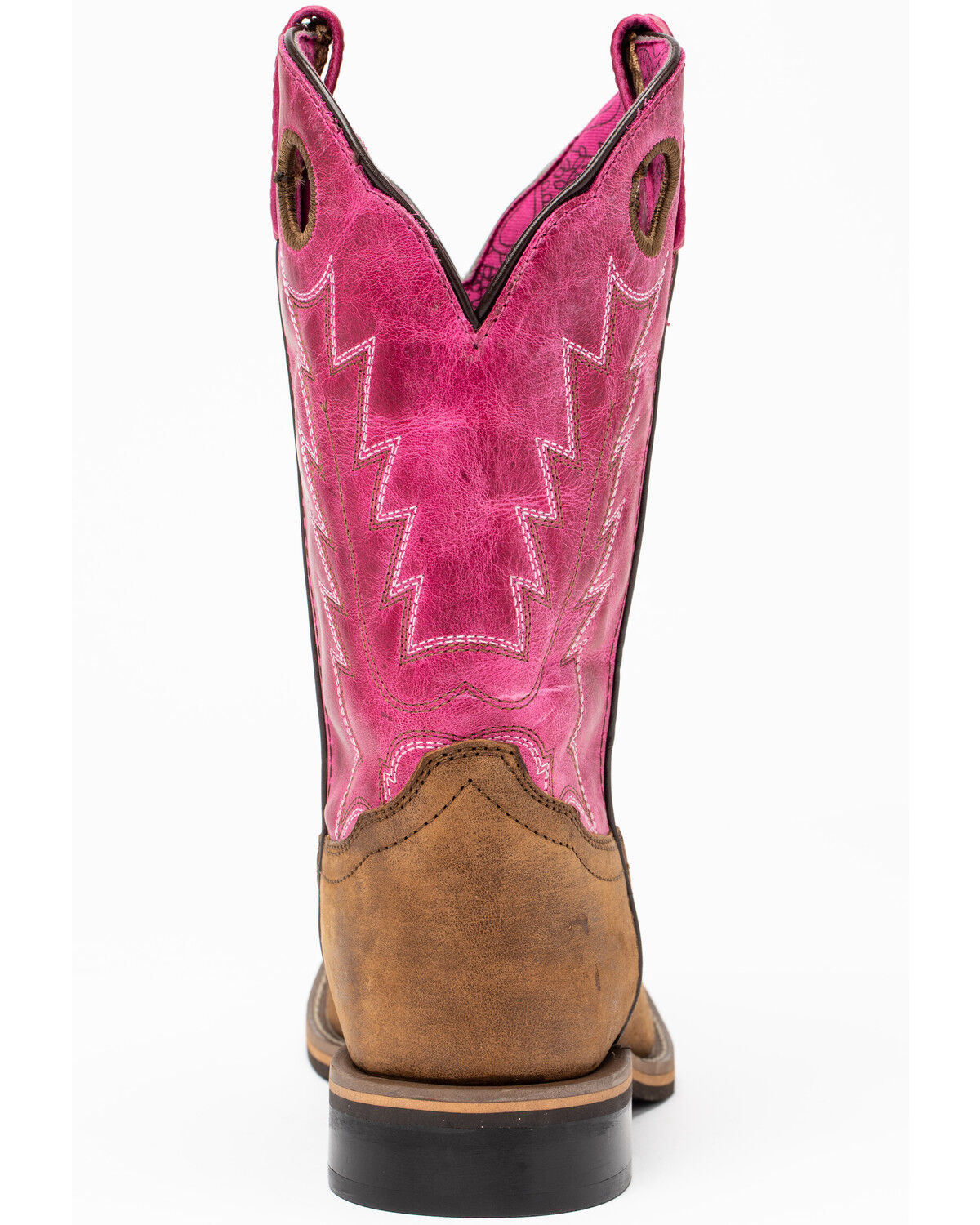 Image #5 - Shyanne Little Girls' Lainie Western Boots - Square Toe, Brown/pink, hi-res