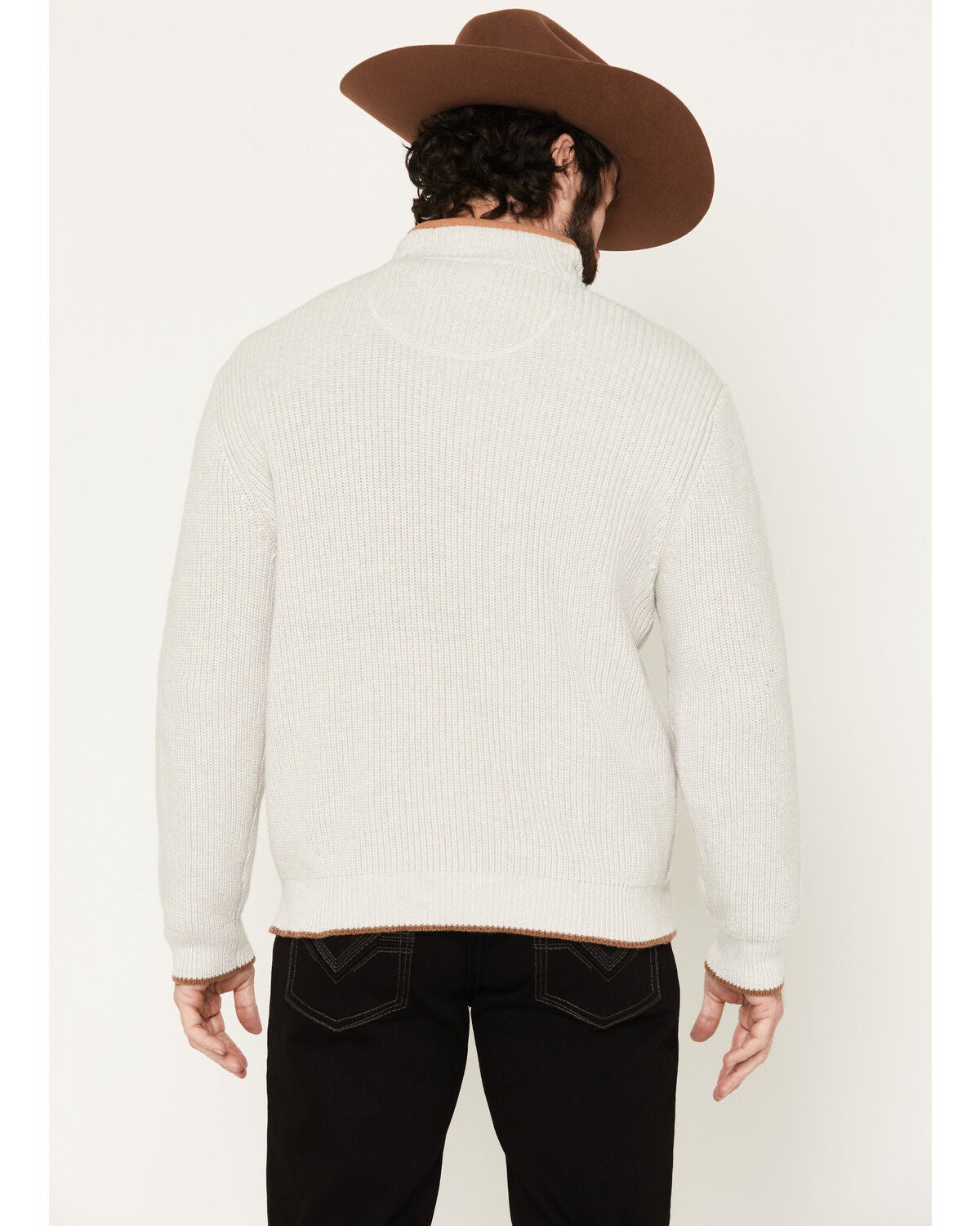 Image #4 - Kimes Ranch Men's Barton Solid 1/4 Zip Pullover Sweater, Tan, hi-res