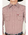 Image #3 - Cowboy Hardware Boys' Six Star Print Long Sleeve Pearl Snap Western Shirt, Burgundy, hi-res