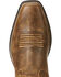 Ariat Women's Round Up Distressed Leather Western Performance Boots - Square Toe, Lt Brown, hi-res