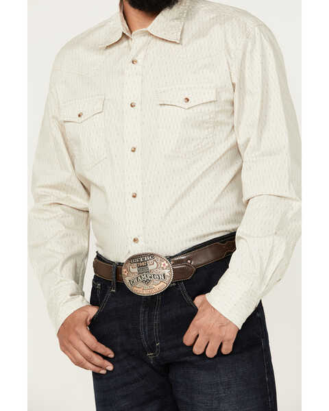 Image #3 - Wrangler 20X Men's Advanced Comfort Printed Long Sleeve Snap Western Shirt - Tall , Sand, hi-res
