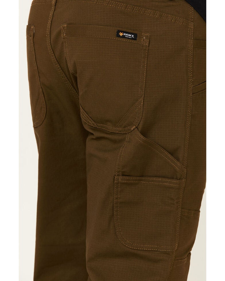 Hawx Men's Dark Olive Stretch Ripstop Work Pants Sheplers