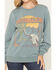 Image #3 - Wrangler Women's Desert Graphic Crew Neck Sweatshirt, Teal, hi-res