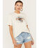 Image #1 - Kerusso Women's Laughs Without Fear Bronco Short Sleeve Graphic Tee, Cream, hi-res