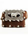 Image #1 - Tasha Polizzi Women's Gallup Studded Horse & Floral Buckle Belt, Brown, hi-res