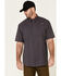 Image #1 - Ariat Men's Solid Charcoal Tek Button-Down Short Sleeve Western Shirt - Tall, , hi-res