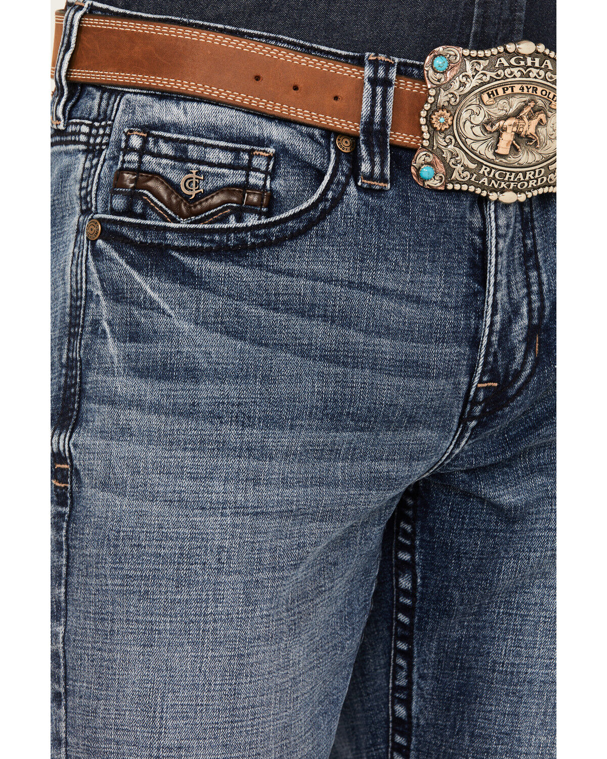 Image #2 - Cody James Men's Outpost Wash Jackson Slim Straight Stretch Denim Jeans, Dark Medium Wash, hi-res