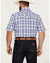 Image #4 - Wrangler Retro Men's Plaid Print Short Sleeve Pearl Snap Western Shirt, Blue, hi-res