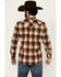Image #4 - Pendleton Men's Canyon Plaid Print Long Sleeve Snap Western Shirt, Copper, hi-res