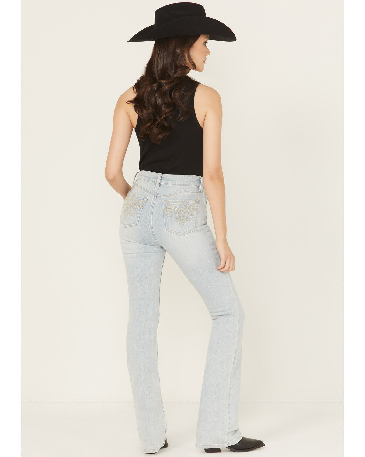 Image #3 - Shyanne Women's Celeste Light Wash High Rise Bootcut Comfort Stretch Denim Jeans, Light Wash, hi-res