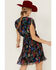 Image #3 - Molly Bracken Women's Floral Print Pleated Short Sleeve Dress, , hi-res