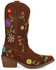 Image #2 - Dingo Little Girls' Flower Power Western Boots - Snip Toe, Brown, hi-res