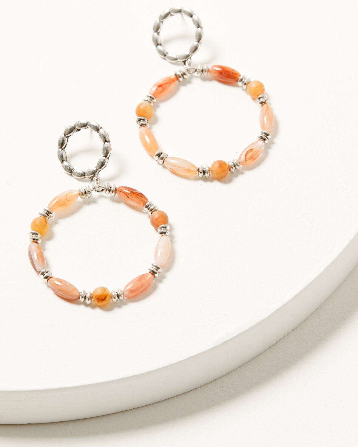 Image #1 - Shyanne Women's Statement Bead Earrings, Pink, hi-res