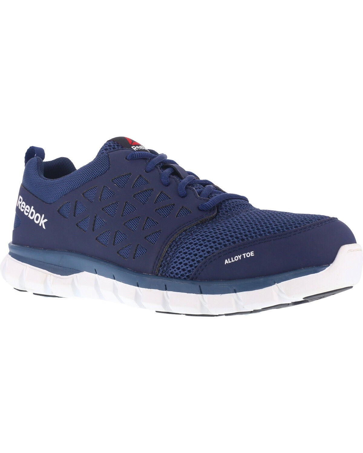 Reebok Men's Mesh Athletic Oxfords - Alloy Toe, Navy, hi-res