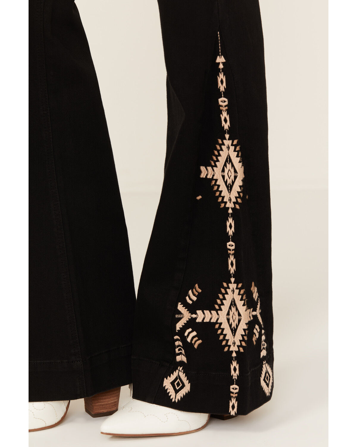 Image #2 - Hooey by Rock & Roll Denim Women's Mid Rise Stretch Trousers, Black, hi-res