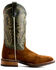 HorsePower Boys' Western Boots - Square Toe, Brown, hi-res