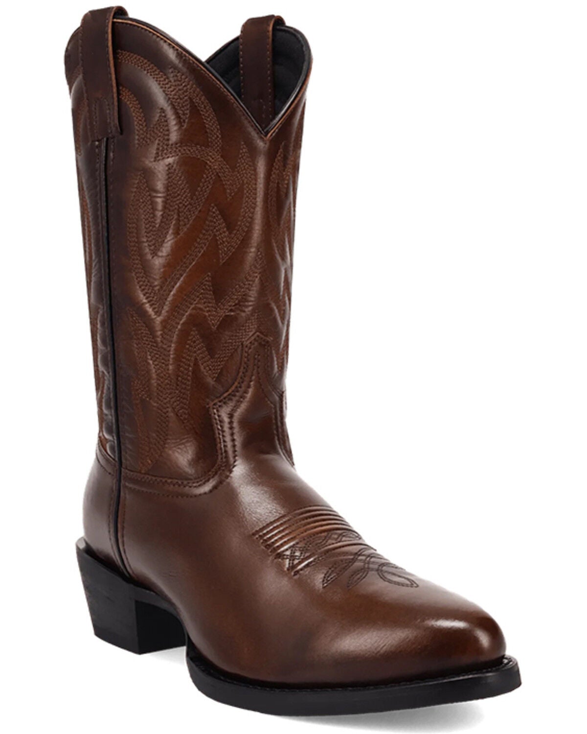 Laredo Men's Barton Western Boots - Round Toe, Tan, hi-res