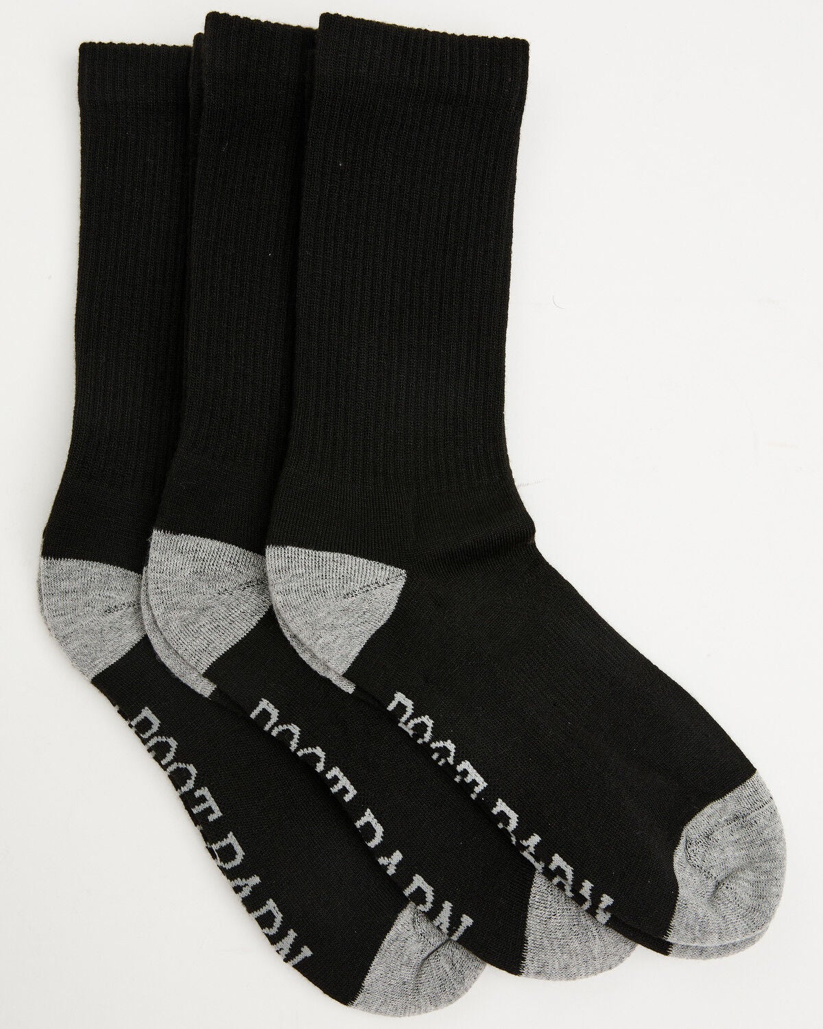 Image #1 - Boot Barn Women's Basic Crew Sock Pack - 3 Pack, Black, hi-res