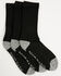 Image #1 - Boot Barn Women's Basic Crew Sock Pack - 3 Pack, Black, hi-res