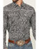 Image #2 - Cowboy Hardware Men's Paisley Print Long Sleeve Snap Stretch Western Shirt, Black, hi-res