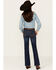 Image #4 - Shyanne Girls' Dark Wash Stretch Bootcut Riding Jeans, Dark Wash, hi-res