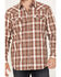 Image #4 - Moonshine Spirit Men's Rusty Gate Plaid Print Snap Western Shirt, Rust Copper, hi-res