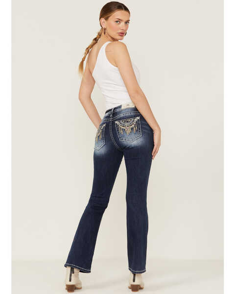 Image #4 - Miss Me Women's Embroidered Dream Catcher Pocket Bootcut Jeans, , hi-res