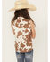 Image #4 - Shyanne Girls' Cow Print Sleeveless Pearl Snap Tie-Front Top, Coffee, hi-res