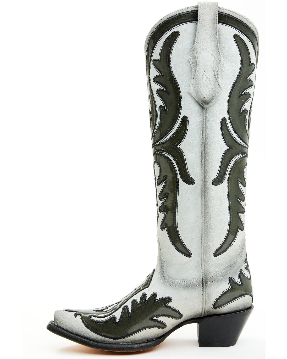 Image #3 - Corral Women's Polymer Blacklight Overlay Tall Western Boots - Snip Toe, White, hi-res