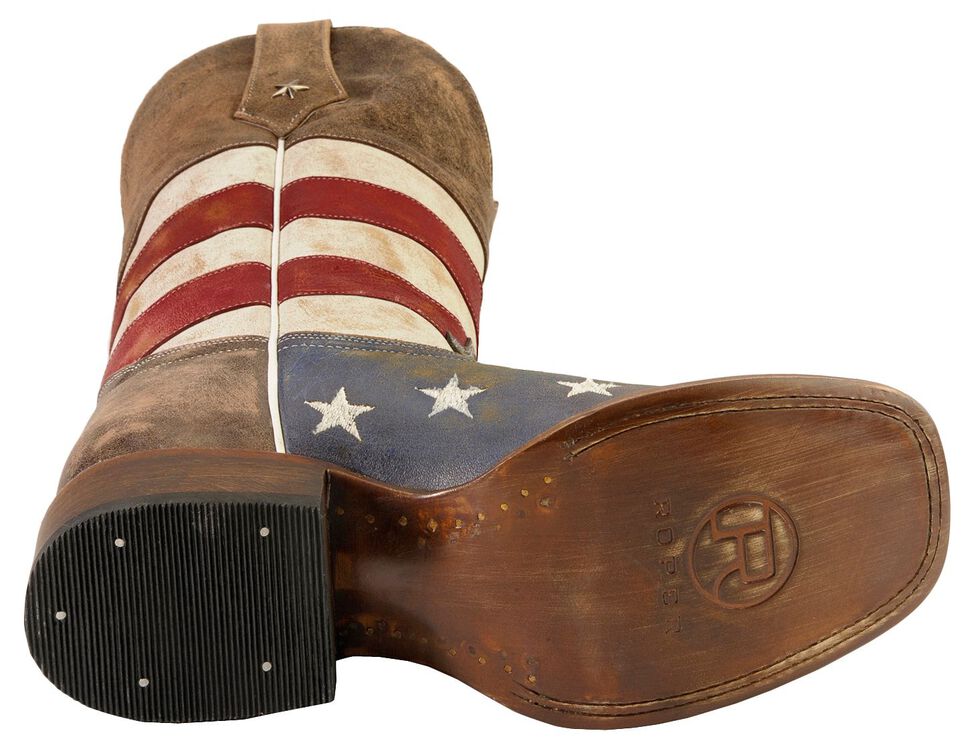 Roper American Flag Cowboy Boots Square Toe Sheplers
