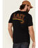Image #4 - Lazy J Ranch Wear Men's Black Fire J Ranch Logo Graphic T-Shirt, Black, hi-res